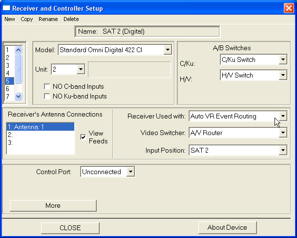 Receiver Acquisition Configuration