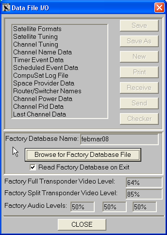 Data I/O Dialog