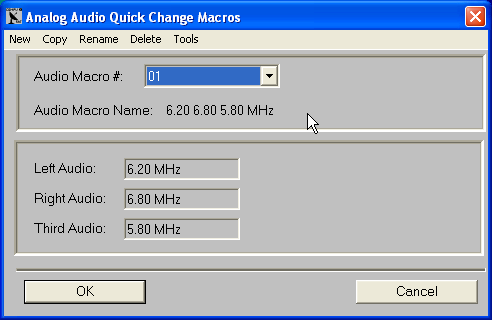 Analog Subcarrier Macro Editor